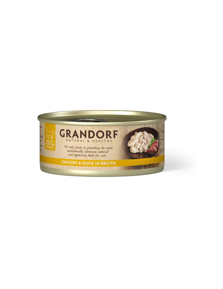 Pâtée Chat Grandorf Poulet et Canard Sans Céréales 70g